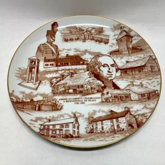 Official Bicentennial Plate #981 George Washington America Celebrates Peace 1983 - Picture 10 of 10